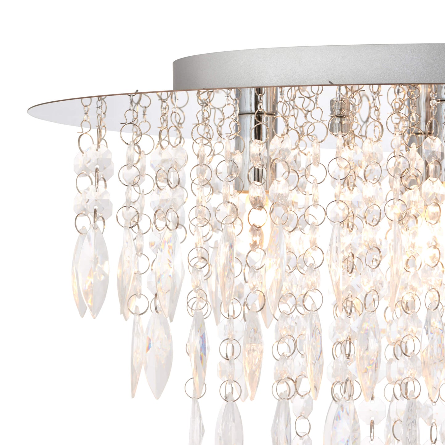 Winona Large Crystal Flush Ceiling Light