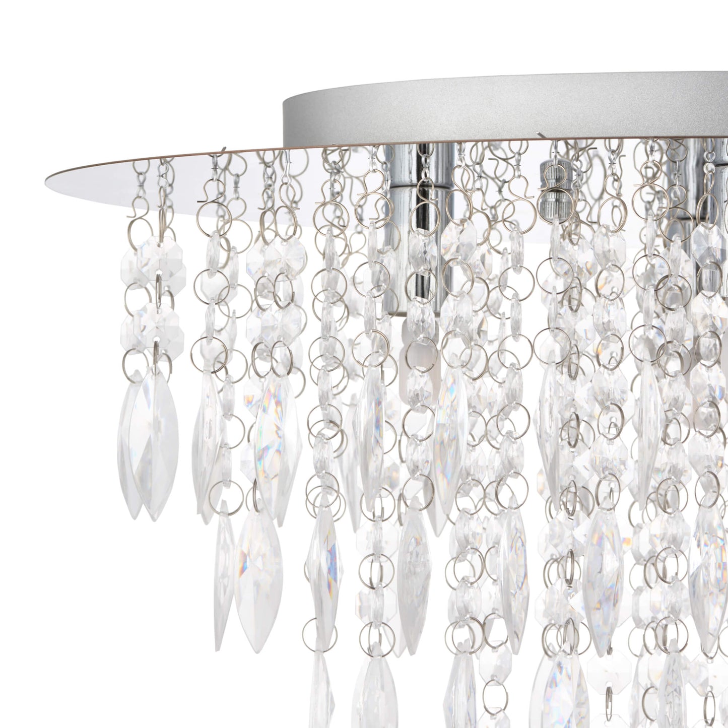 Winona Large Crystal Flush Ceiling Light