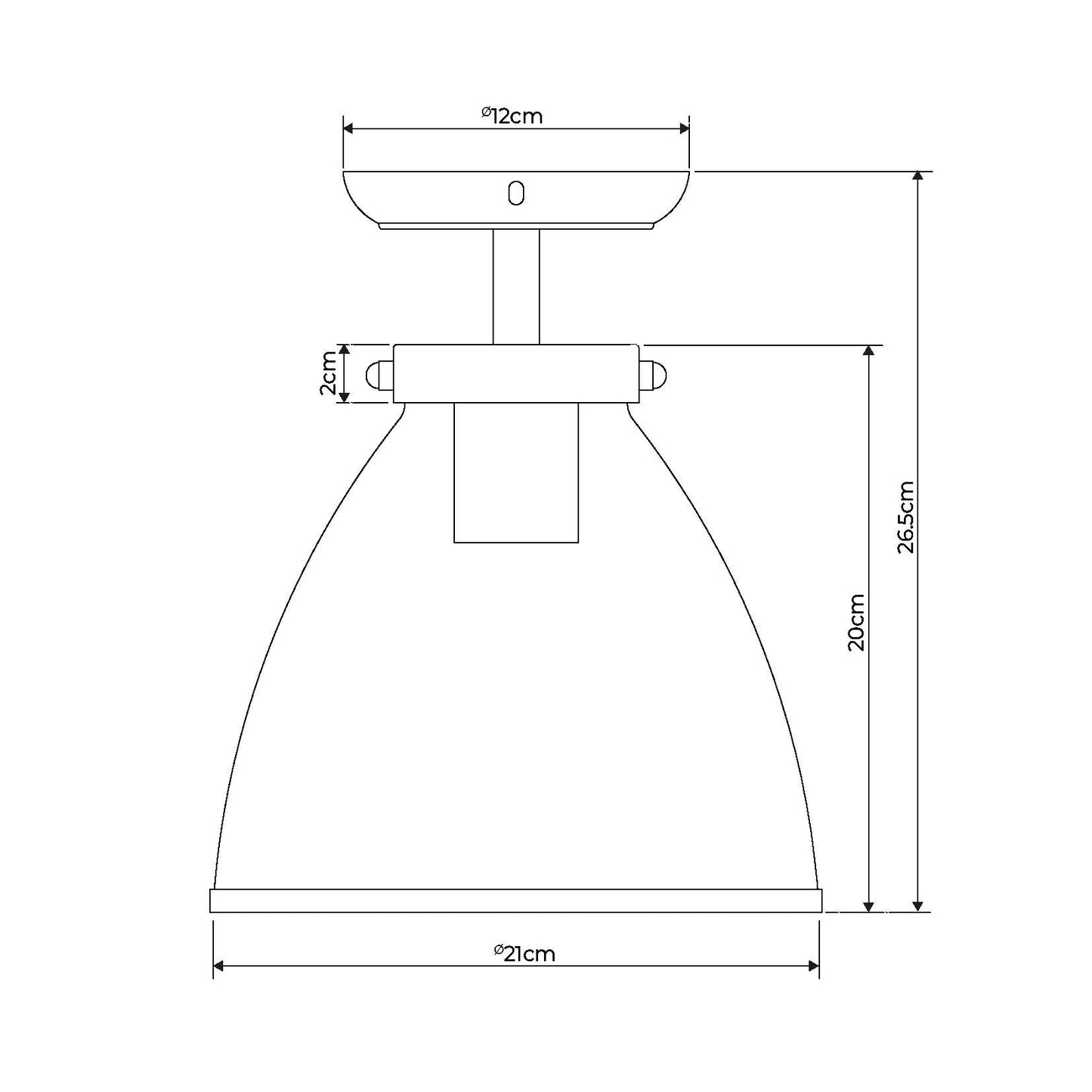 Brunswick Satin Nickel and Clear Glass Semi-Flush Ceiling Light