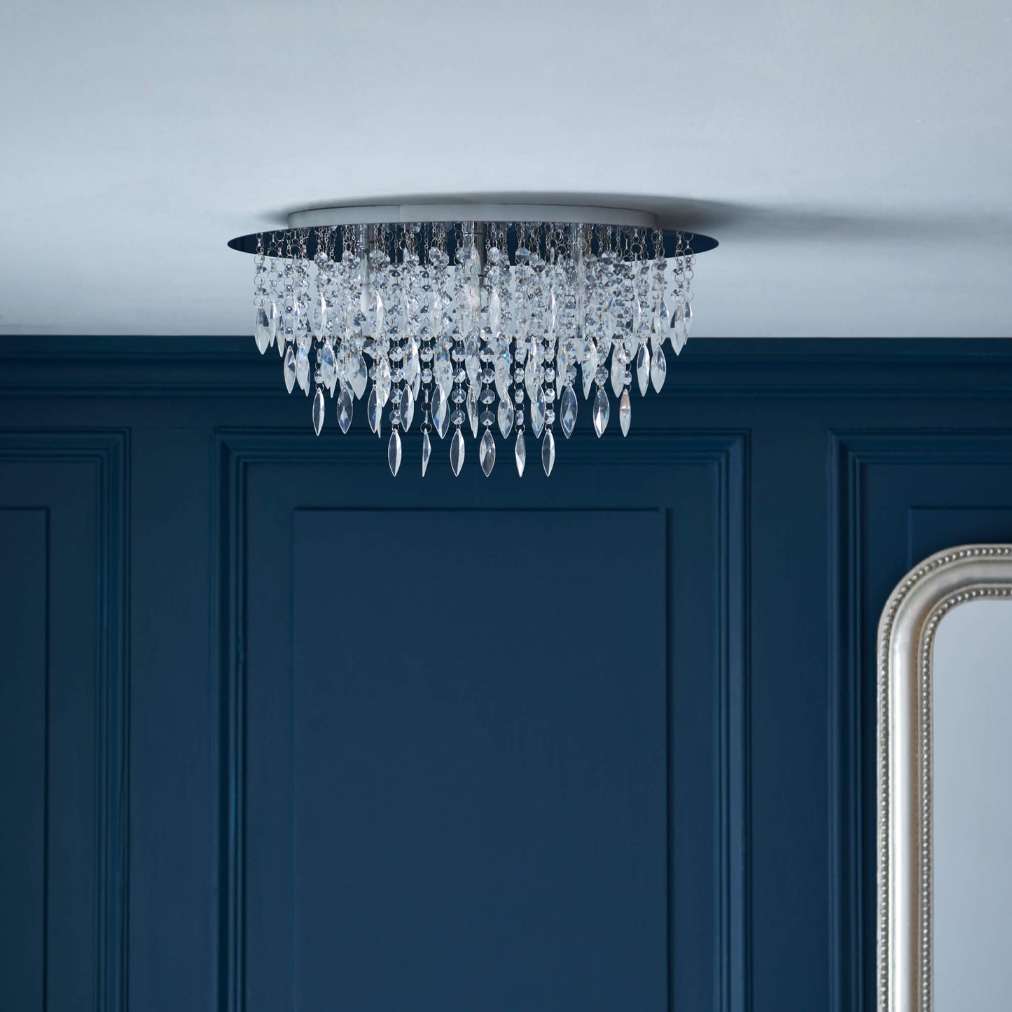 Winona Small Crystal Flush Ceiling Light
