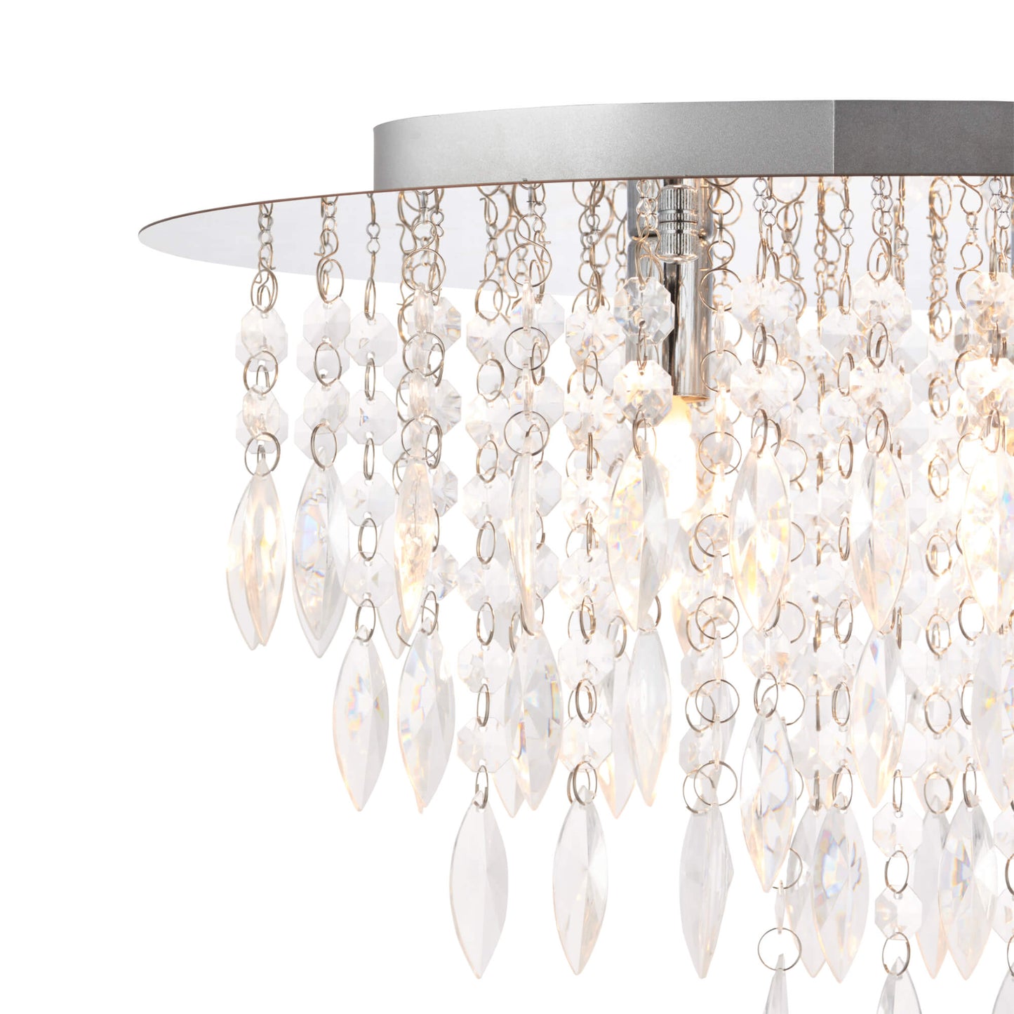 Winona Small Crystal Flush Ceiling Light