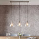 Jacob 3 Light Nickel and Glass Ceiling Pendant Bar