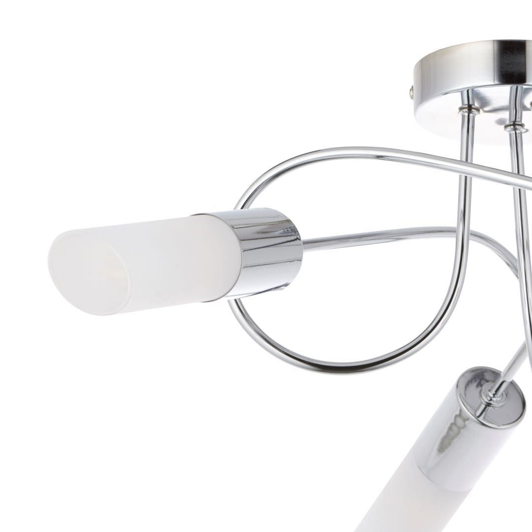 Patras Chrome 3 Light Semi Flush Ceiling Light