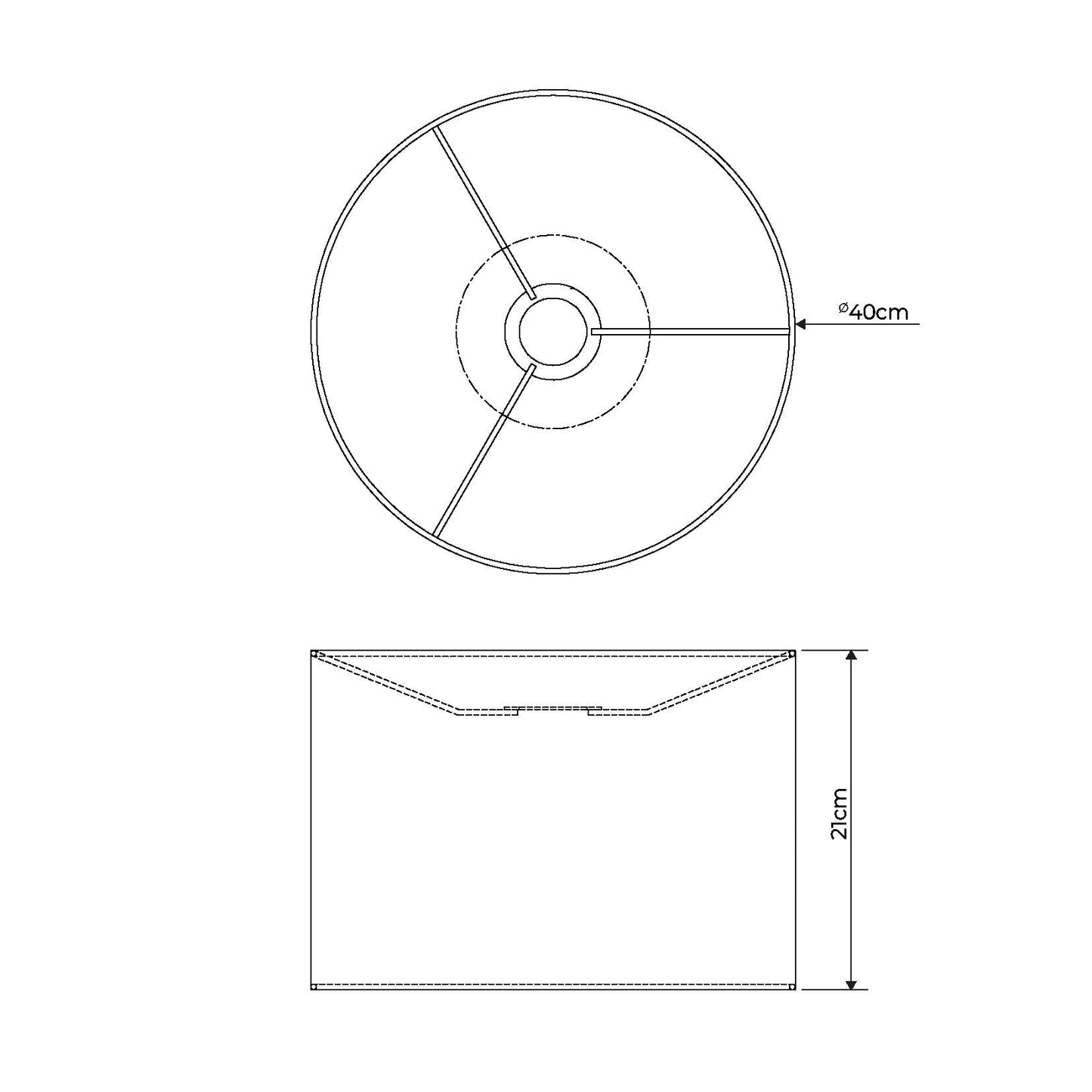 Hinton 40x21 Charcoal Shade