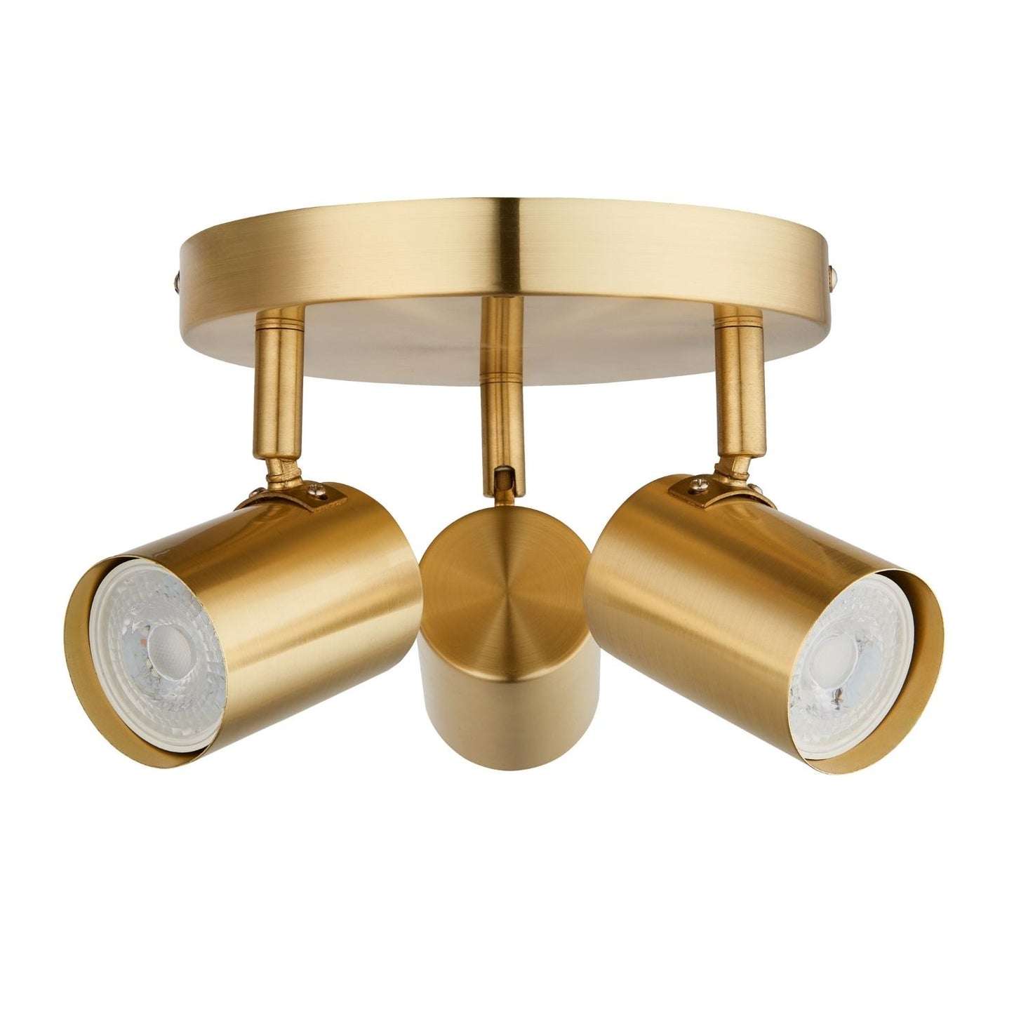 Hereford 3 Light Satin Gold Ceiling Spotlight