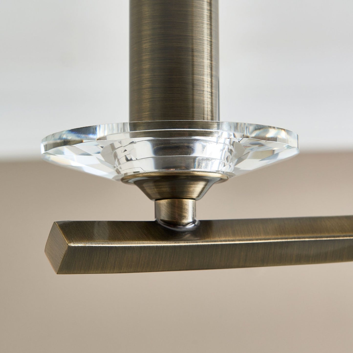 Morden 5 Light Antique Brass Semi Flush Ceiling Light