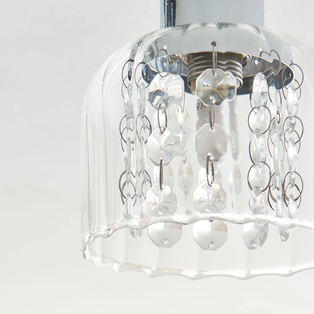 Yarrow 3 Light Polished Chrome Semi Flush Ceiling Light