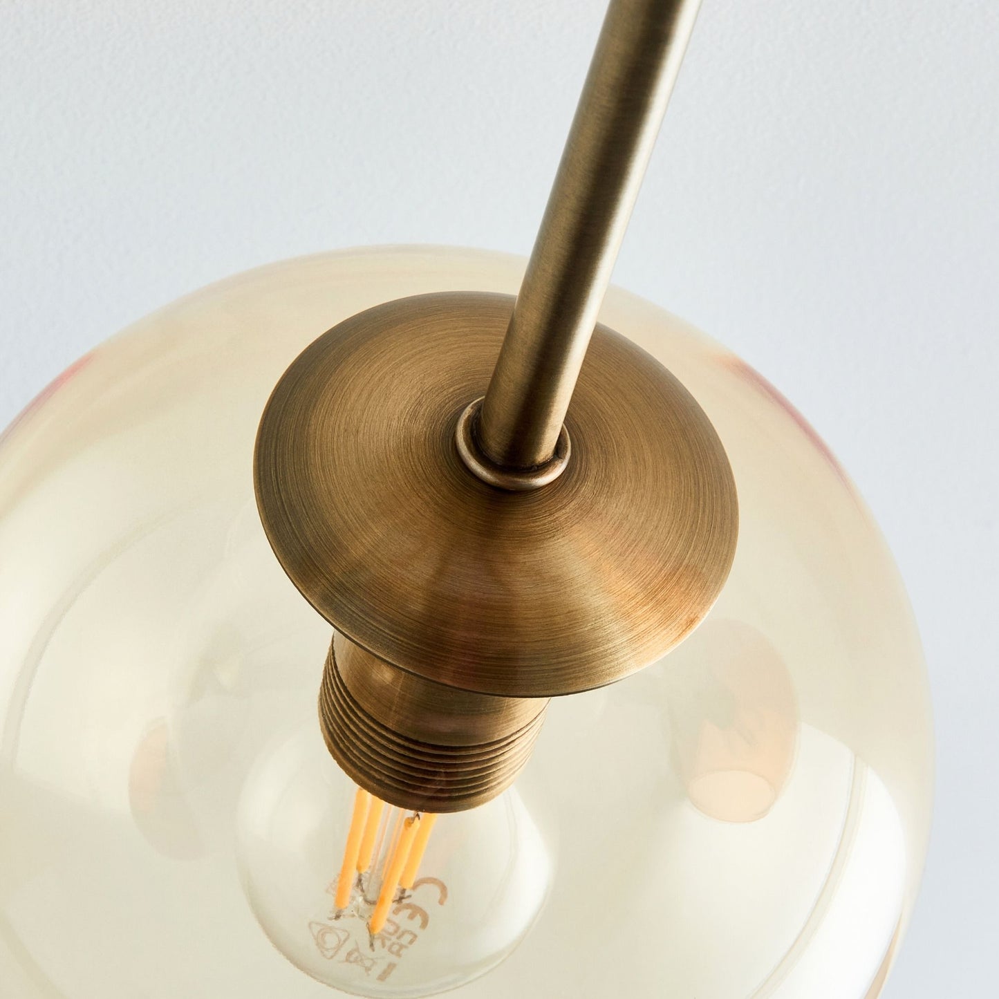 Branco 5 Light Antique Brass Semi Flush Ceiling Light