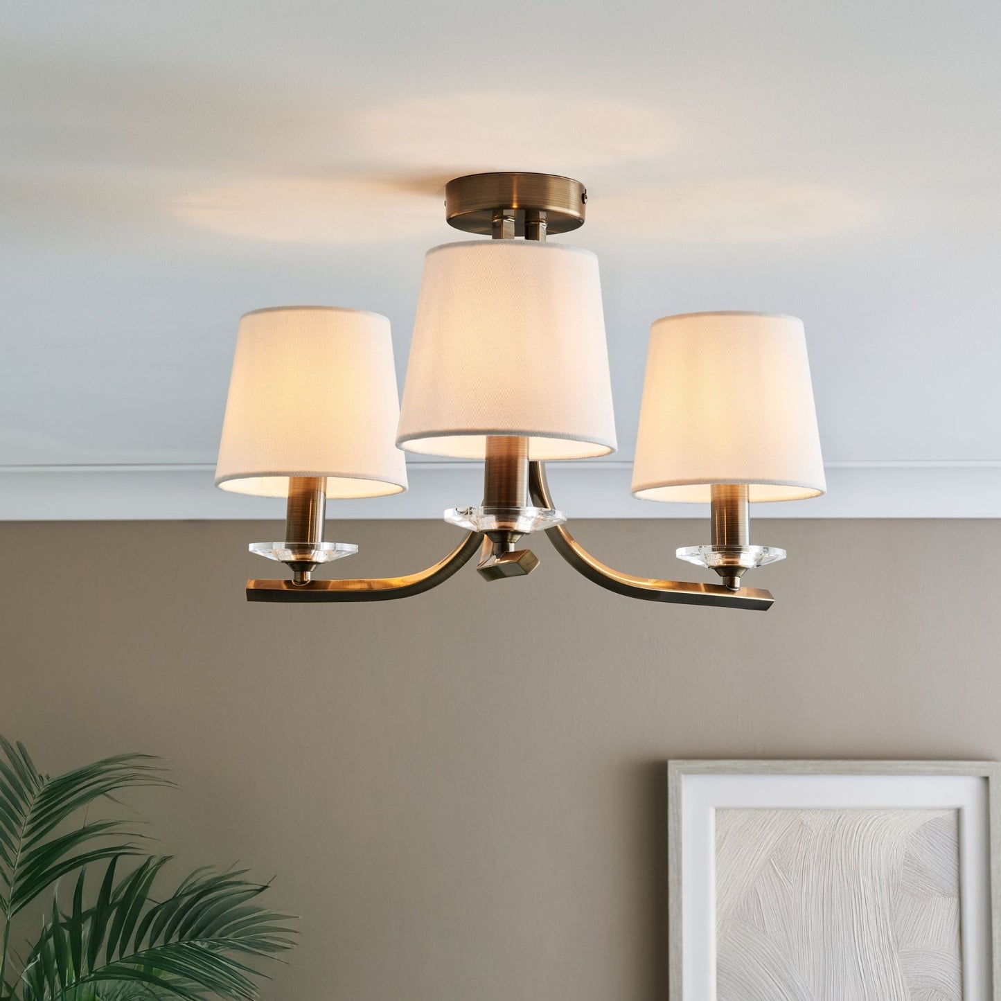 White Linen Clip On Shade