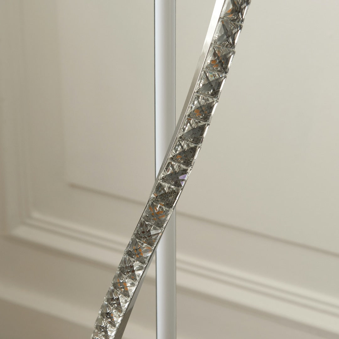 Hyde Chrome And Crystal LED Floor Lamp