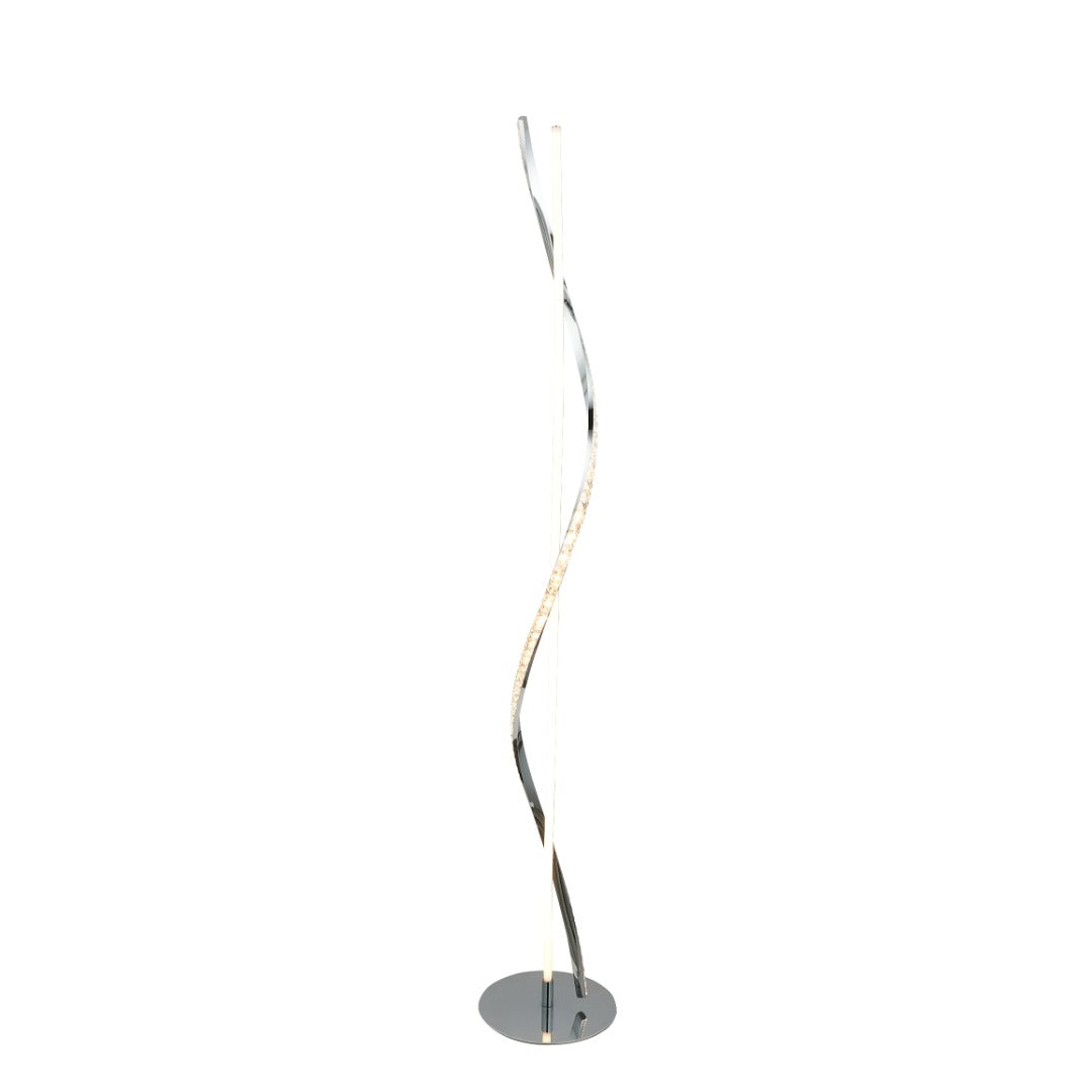 Hyde Chrome And Crystal LED Floor Lamp