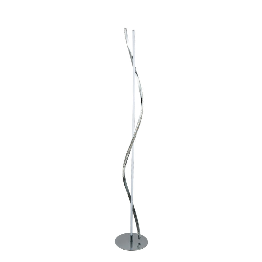 Hyde Chrome And Crystal LED Floor Lamp