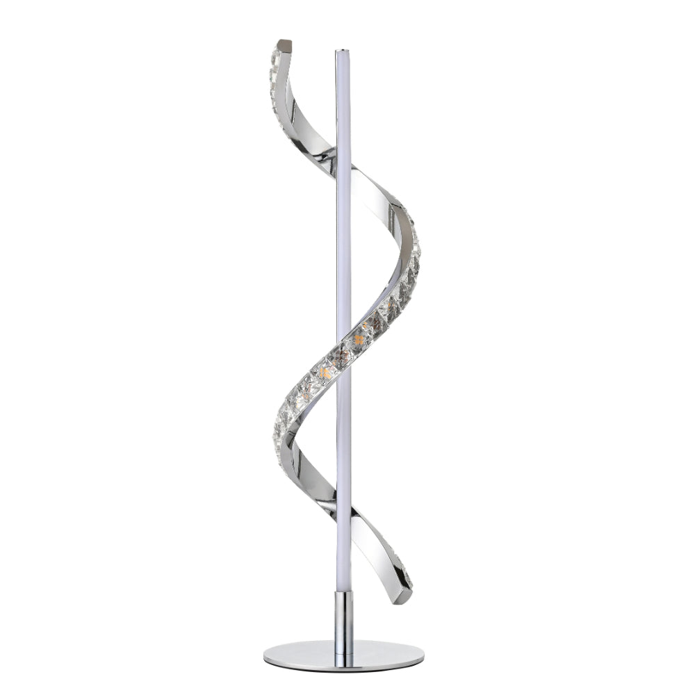 Hyde Chrome And Crystal LED Table Lamp