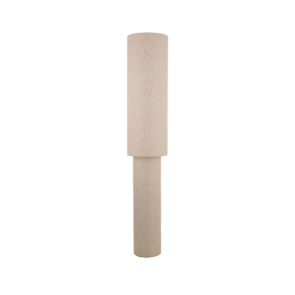 Buxton Natural Faux Linen Column Floor Lamp
