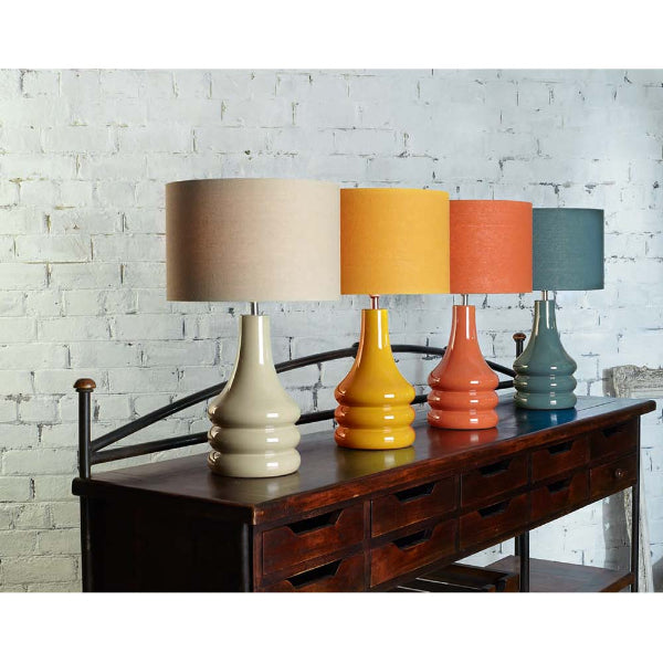 Raj Burnt Orange Ceramic Table Lamp