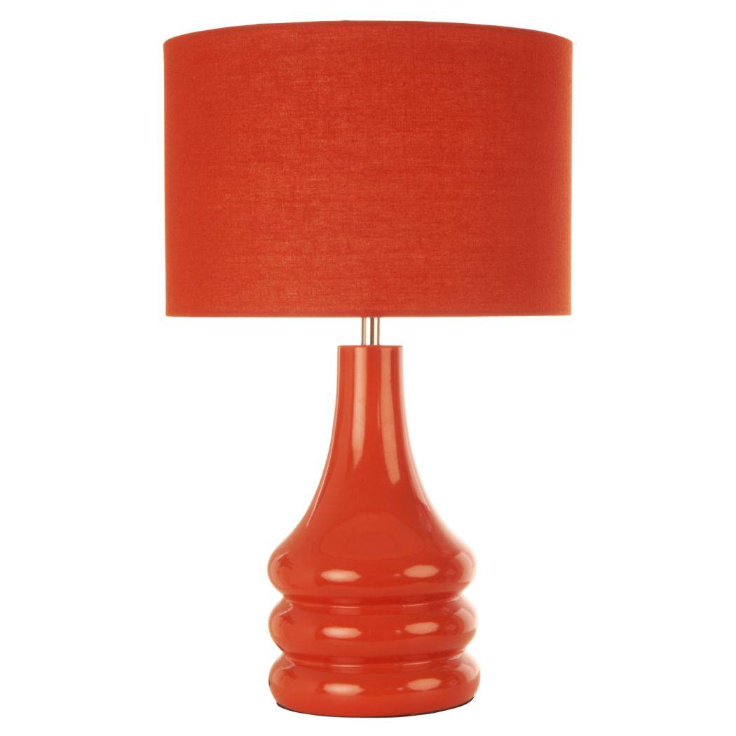 Raj Burnt Orange Ceramic Table Lamp