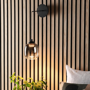 Ramona Black & Smoked Glass LED Pendant Ceiling/Wall Light