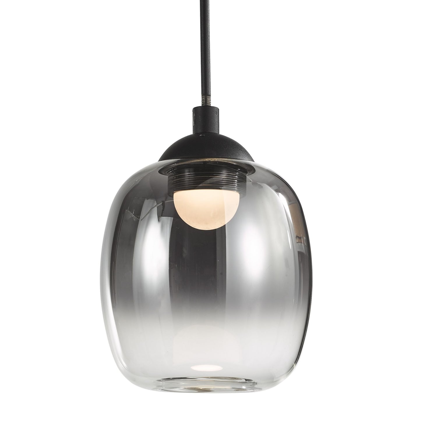 Ramona Black & Smoked Glass LED Pendant Ceiling/Wall Light