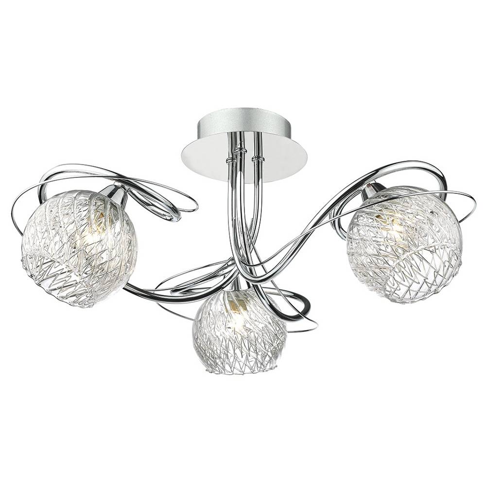 Rehan 3 Light Ceiling Light Polished Chrome