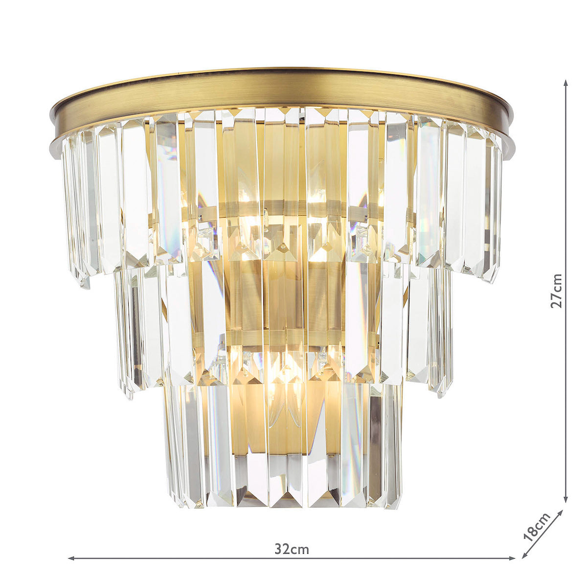 Rhapsody 3-Light Bronze Wall Light