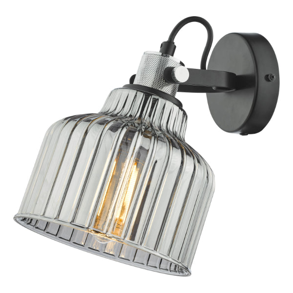 Rhode Smoked Glass Wall Light