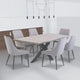 Berlin 6 Seat Dining Set in Grey