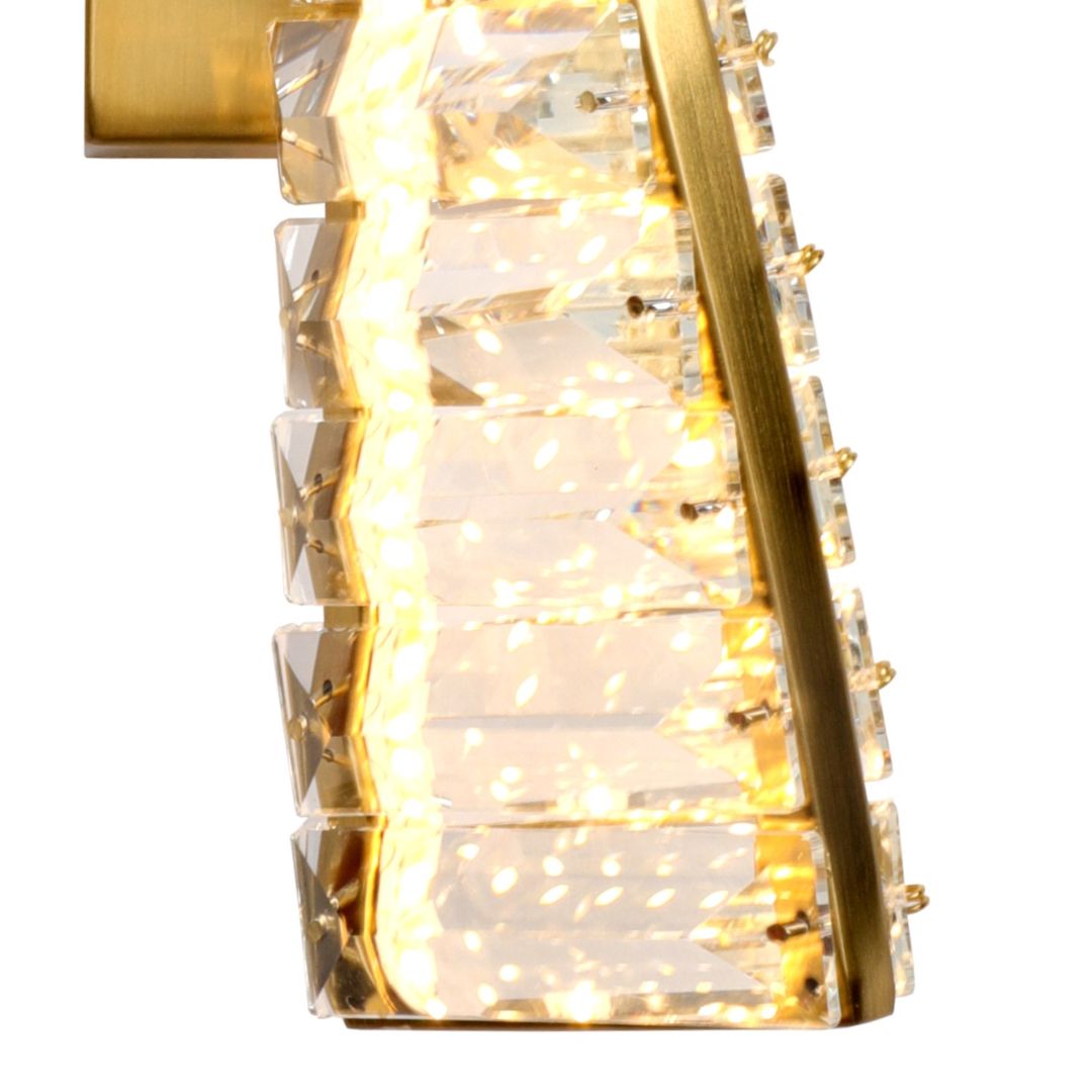 Sparkle Gold & Crystal LED Wall Light 8w