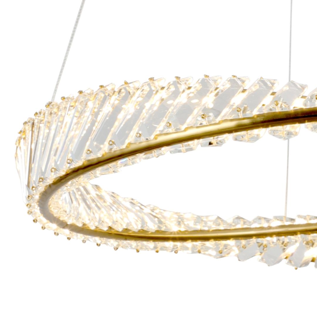 Sparkle Gold Ring LED Pendant Ceiling Light 36w