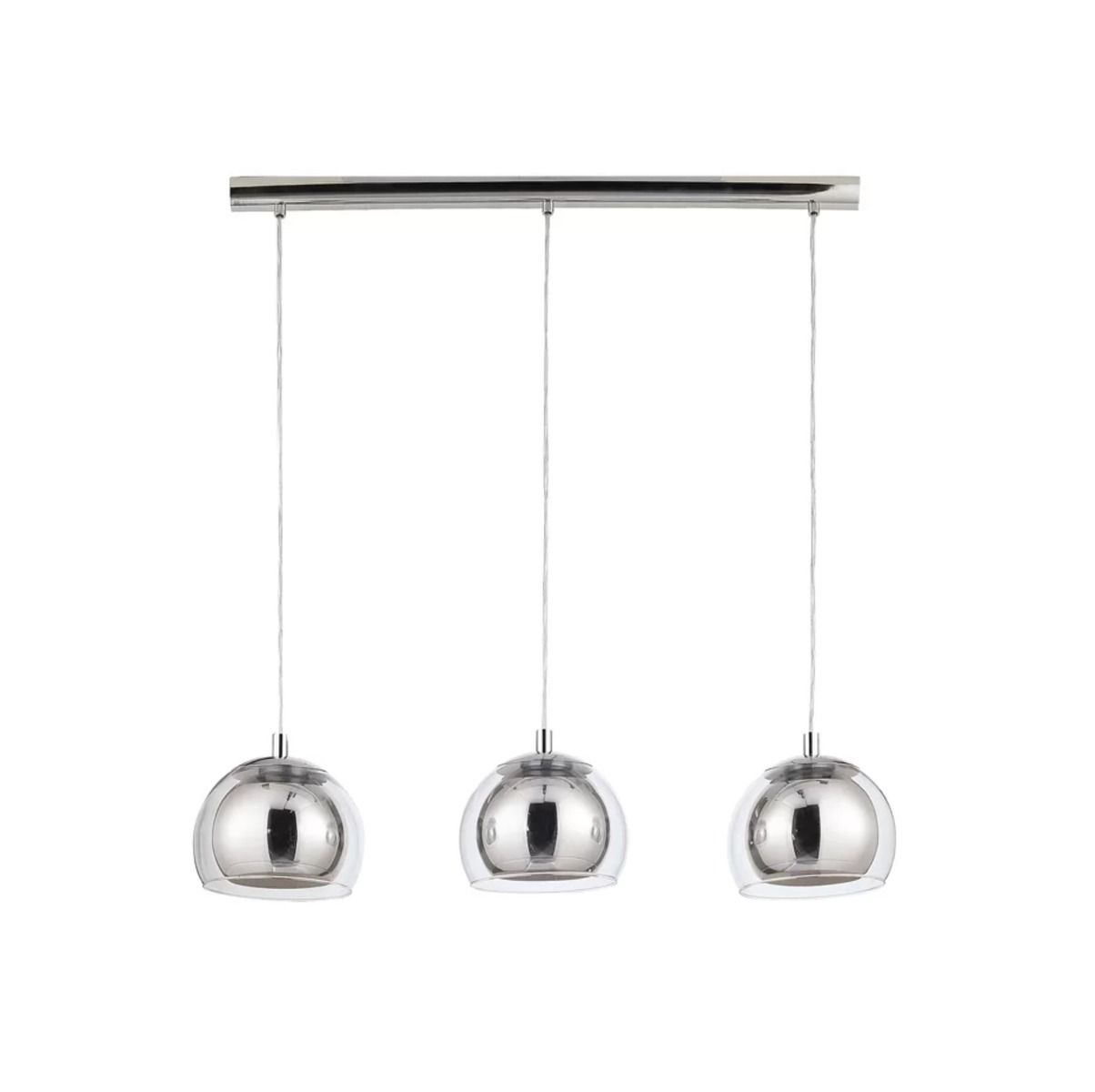 Barnet 3 Light Pendant Ceiling Bar Polished Chrome