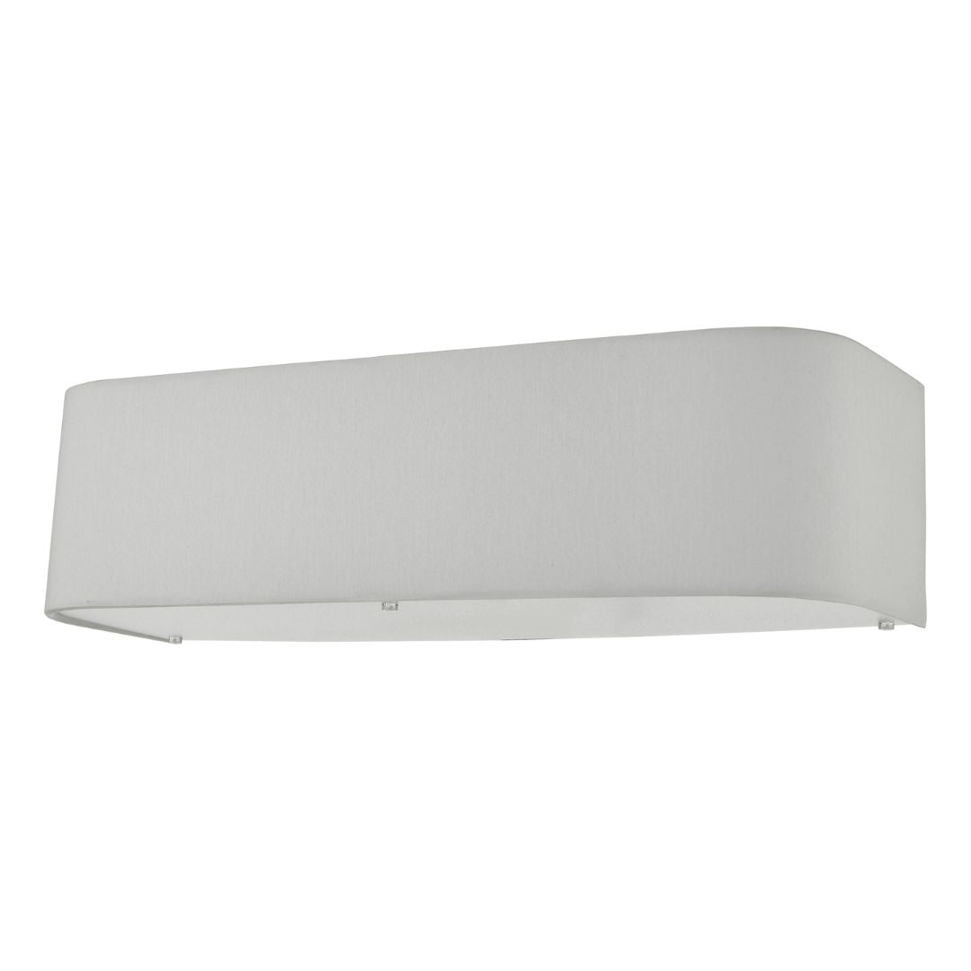 Ronda 2 Light Faux Silk Ivory Wall Light