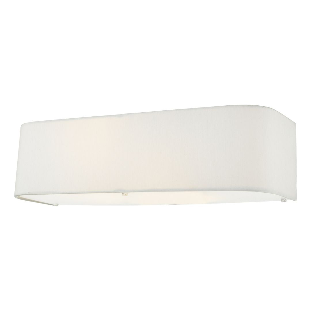 Ronda 2 Light Faux Silk Ivory Wall Light