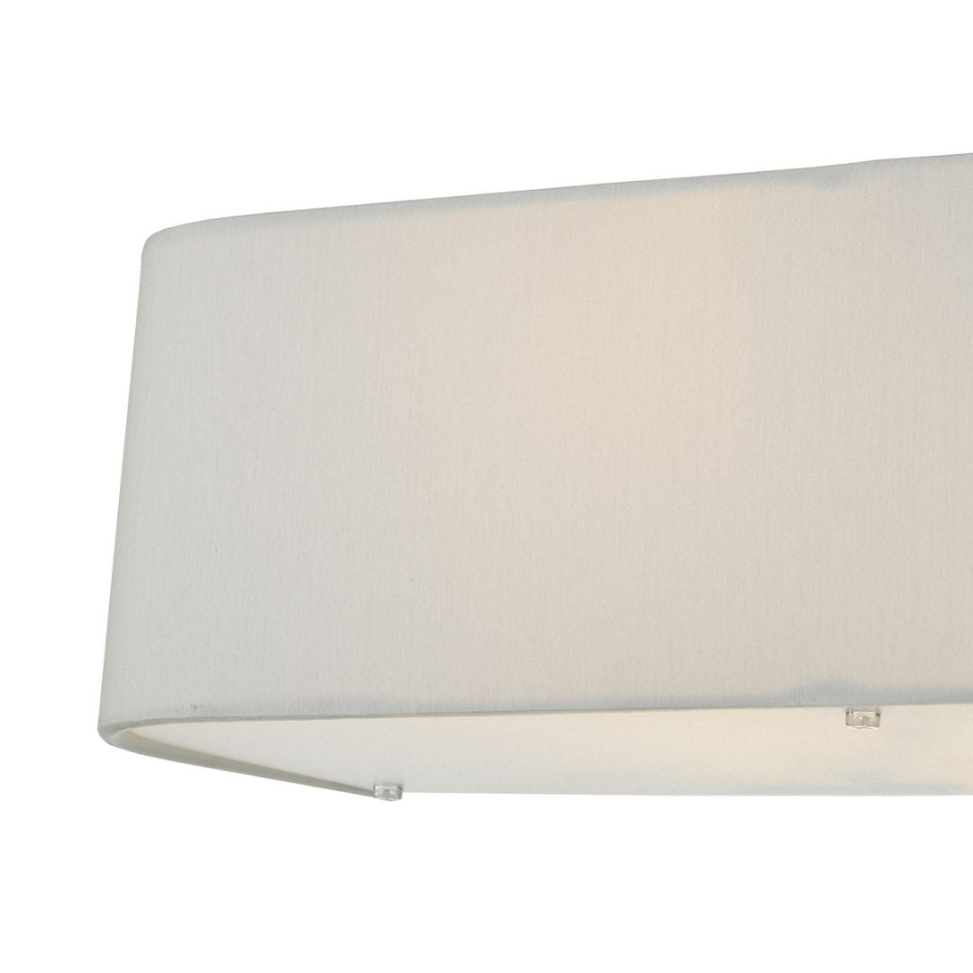 Ronda 2 Light Faux Silk Ivory Wall Light