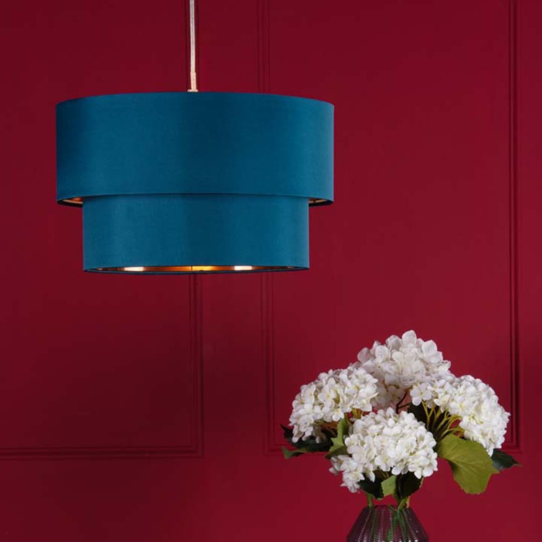 Rute Teal & Copper Pendant Shade