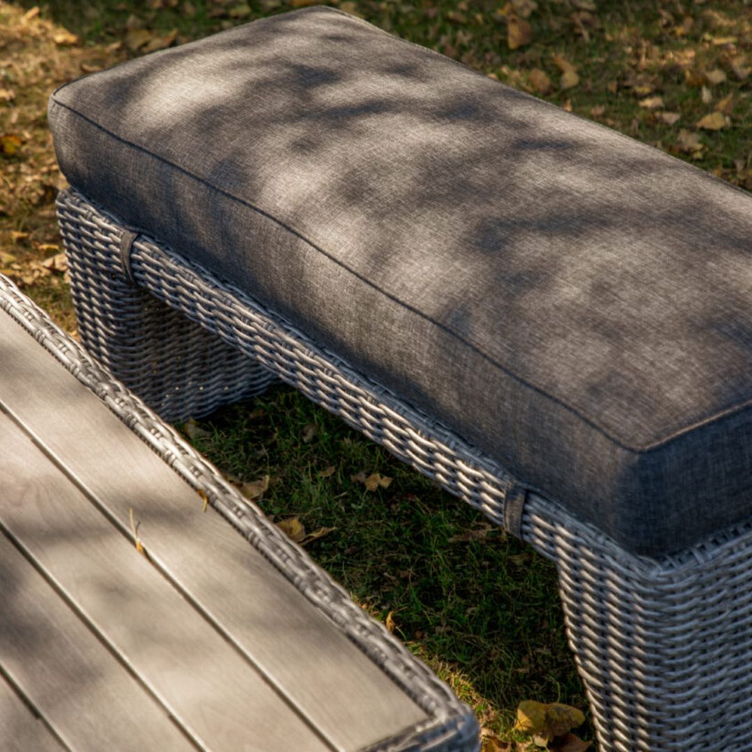 Palma 6 Seater Corner Outdoor Dining Set with Benches Dark