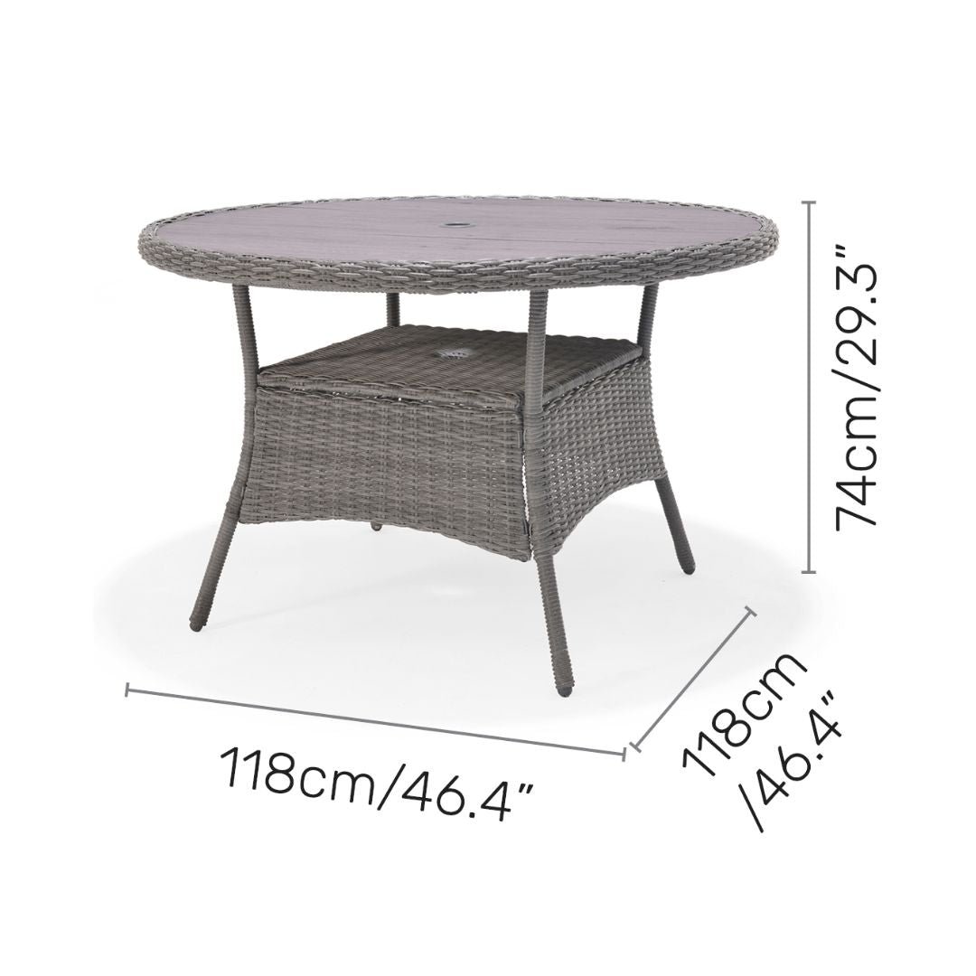 Palma 4 Seater Round Outdoor Dining Set