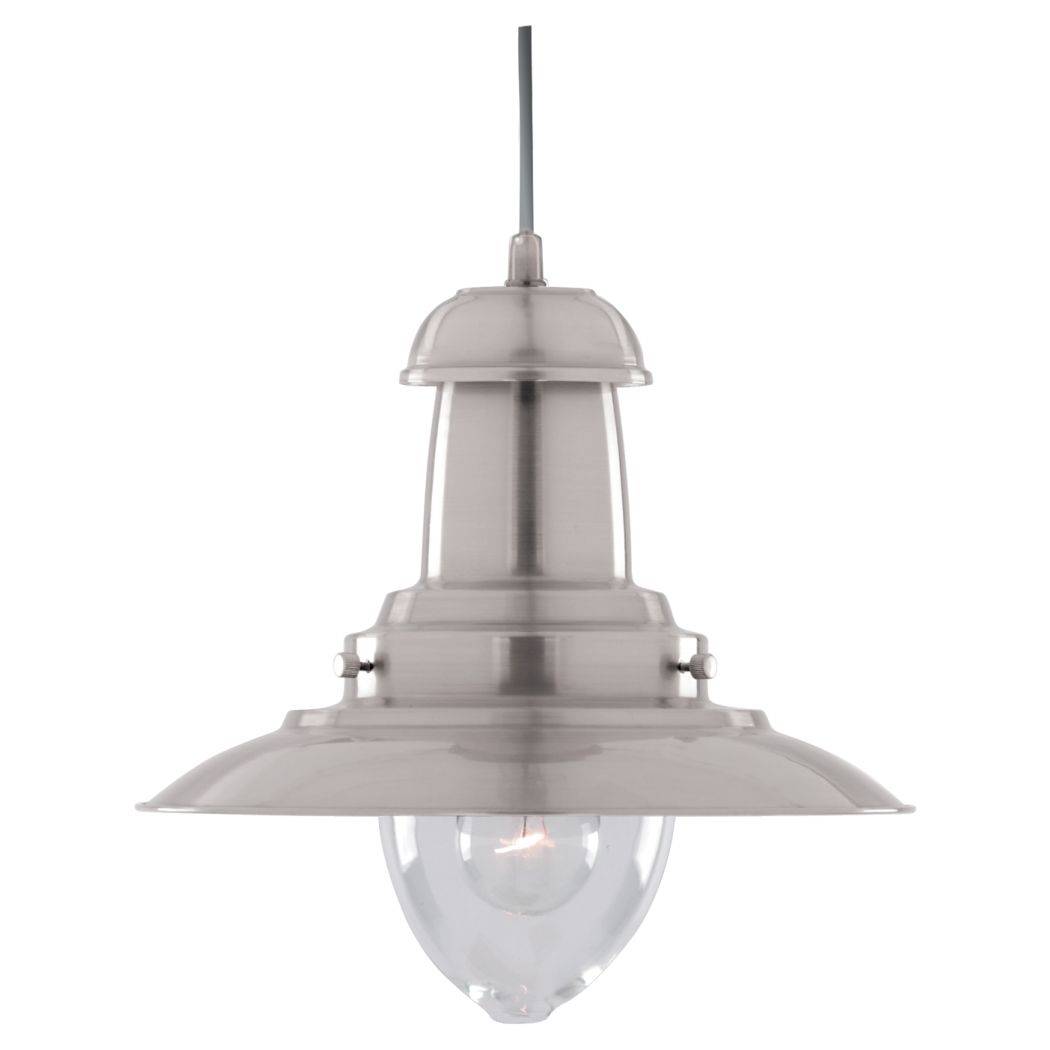 Fisherman Ceiling Light Lantern Satin Chrome
