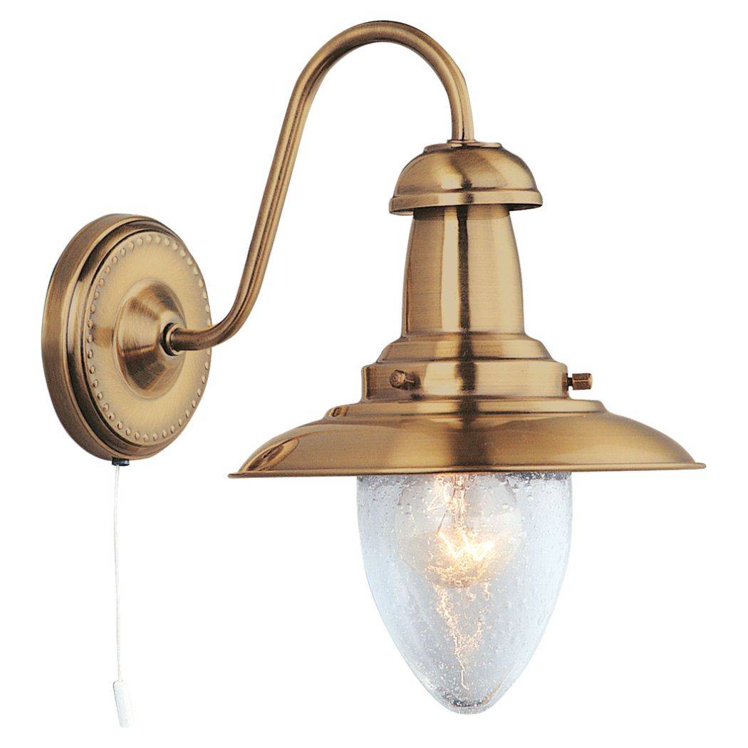 Fisherman Wall Light Antique Brass