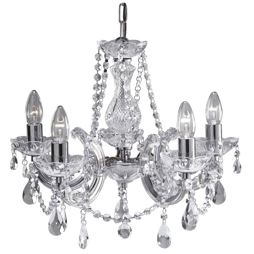 Marie Therese 5 Light Ceiling Light Polished Chrome