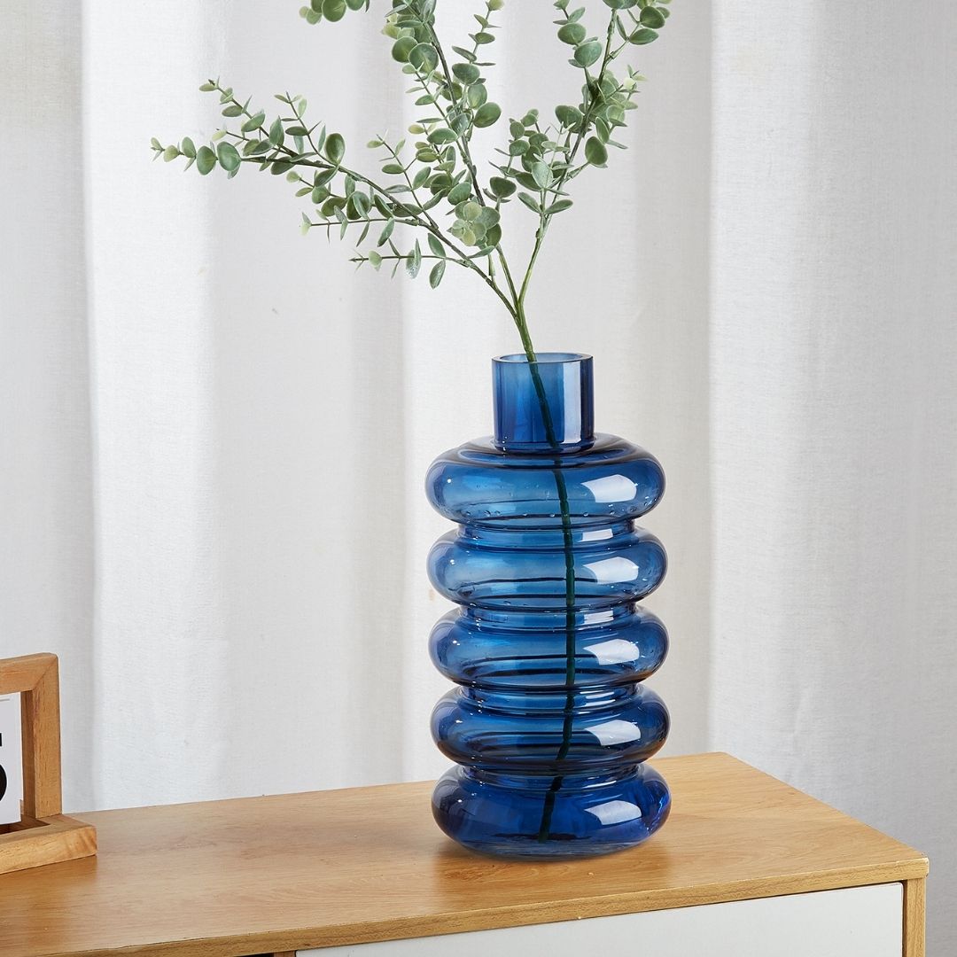 Heidi Blue Glass Vase