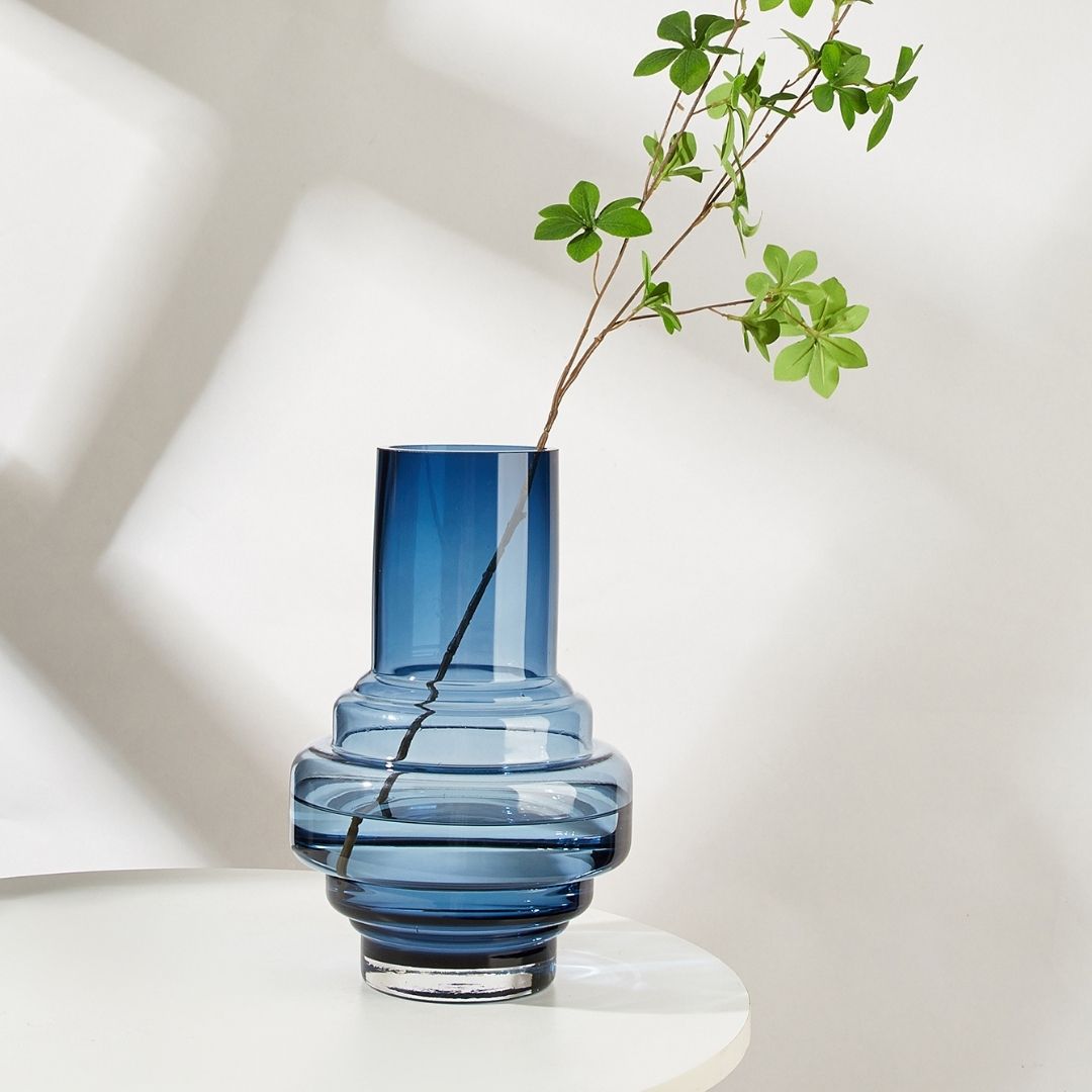 Stamford Blue Glass Vase