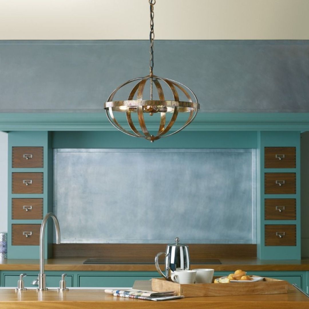 Symbol 3 Light Ceiling Light Copper