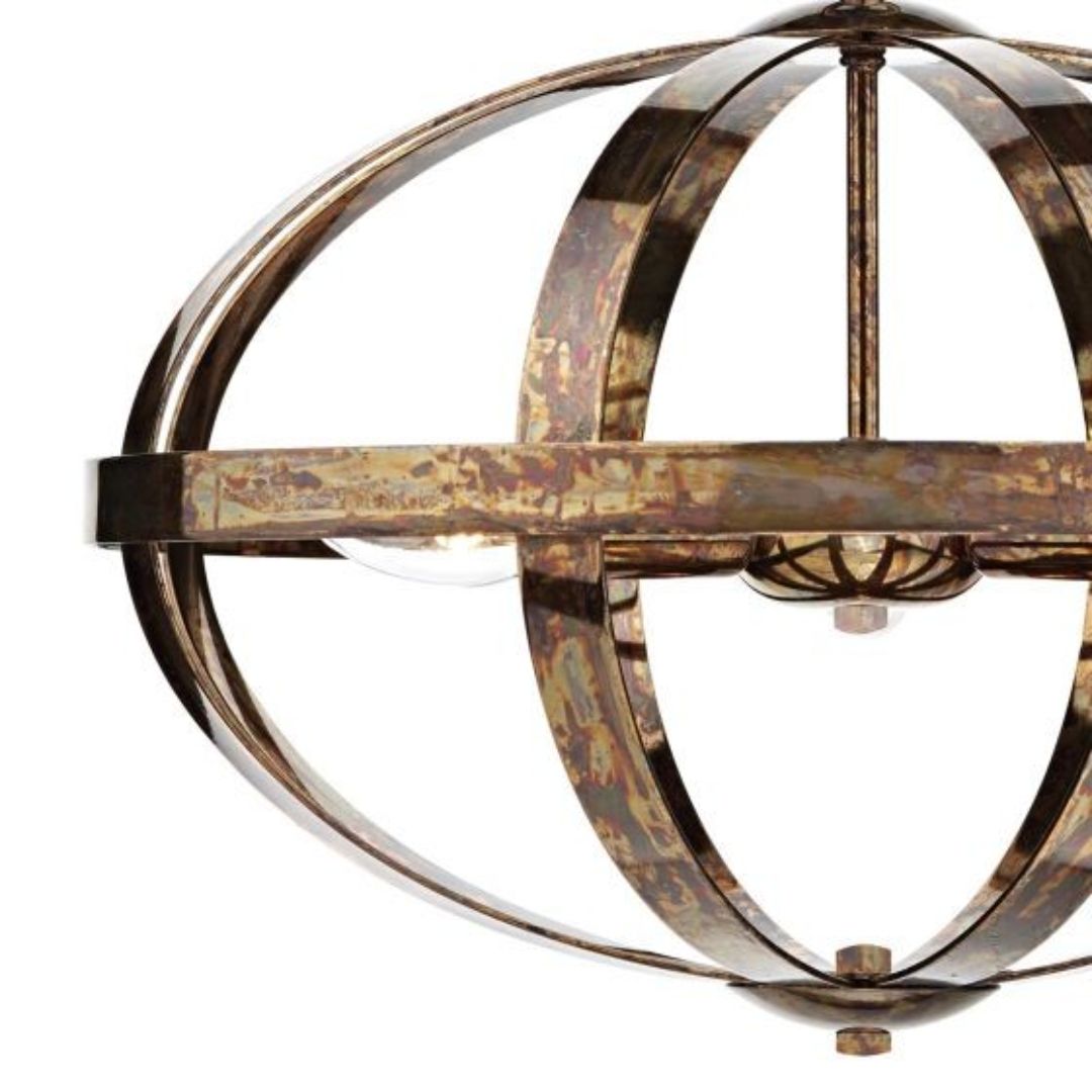 Symbol 3 Light Ceiling Light Copper