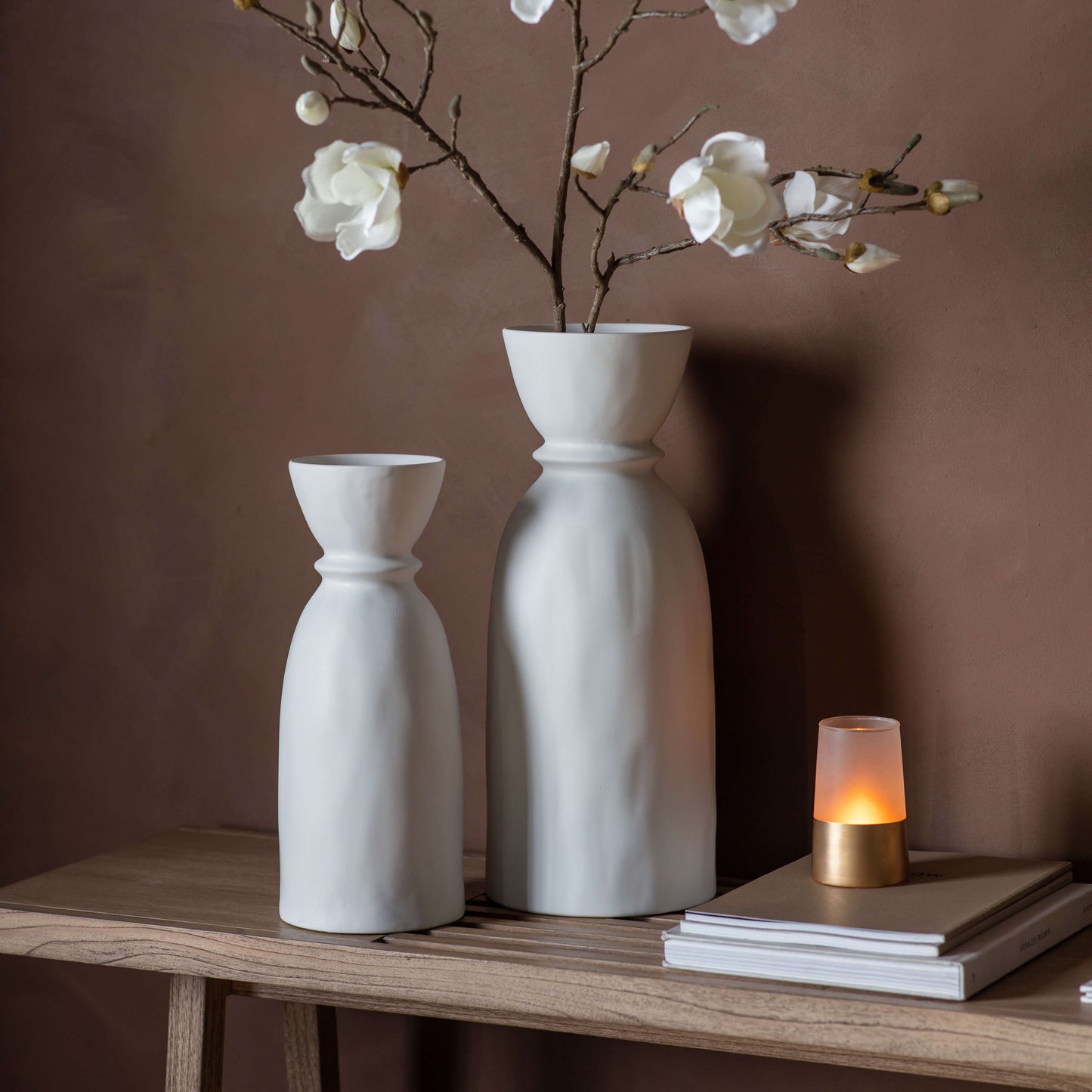 Takada Bottle Large White Vase