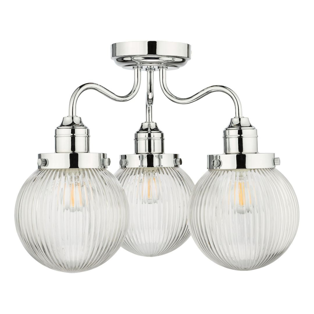 Tamara 3 Light Semi Flush Ceiling Light IP44