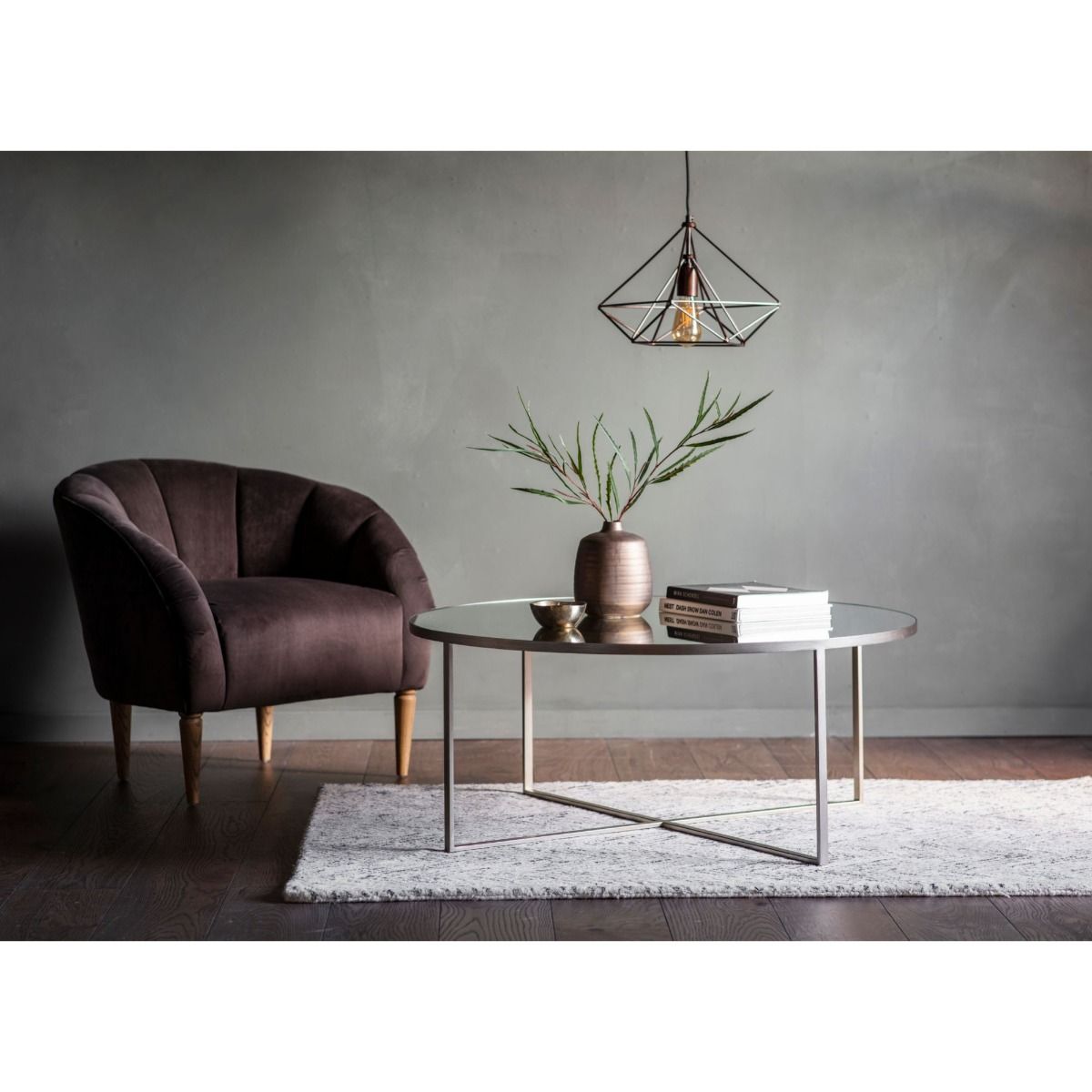 Torrance Coffee Table Silver 100cmx100cmx42cm