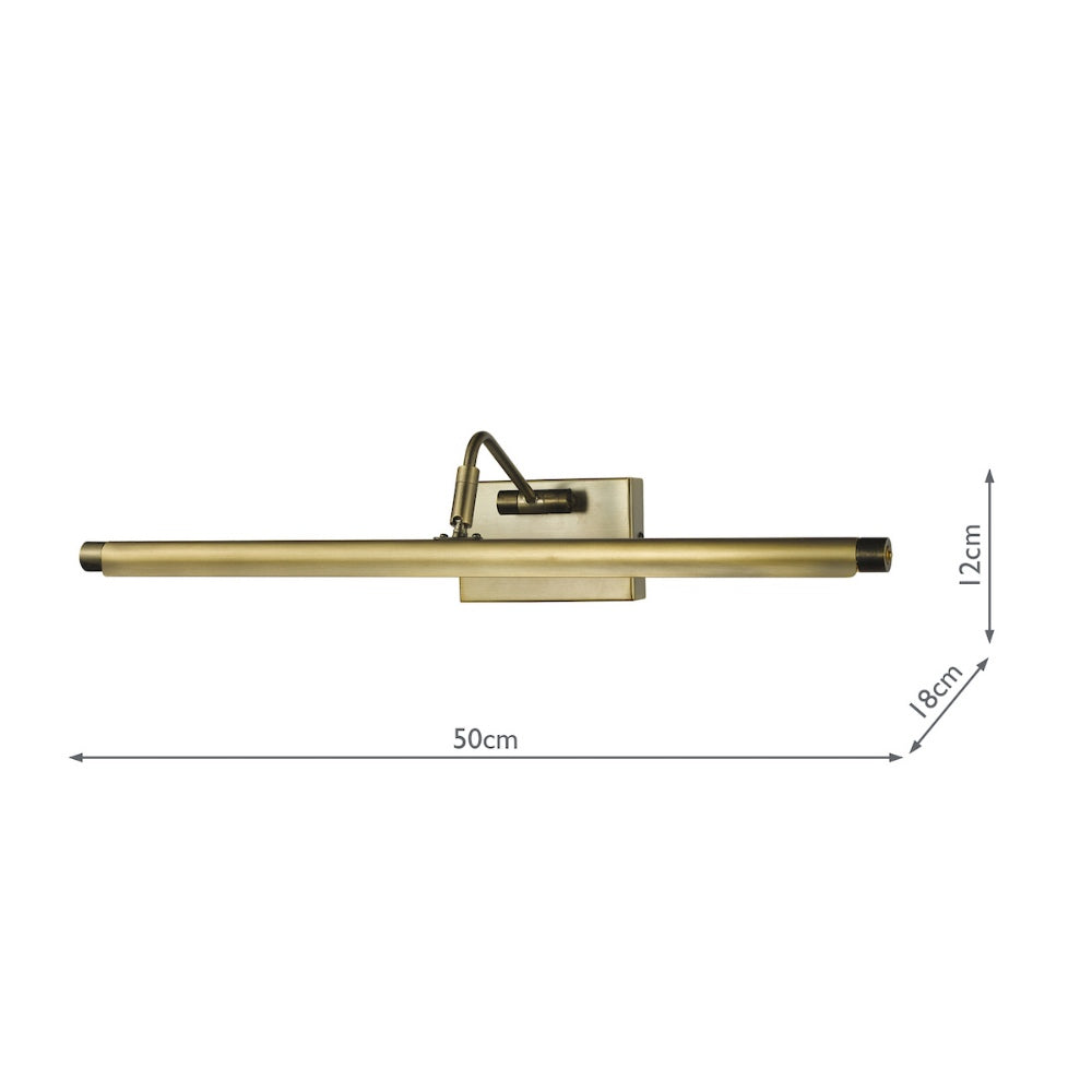 Tyrus Brushed Bronze 50Cm LED Picture Light