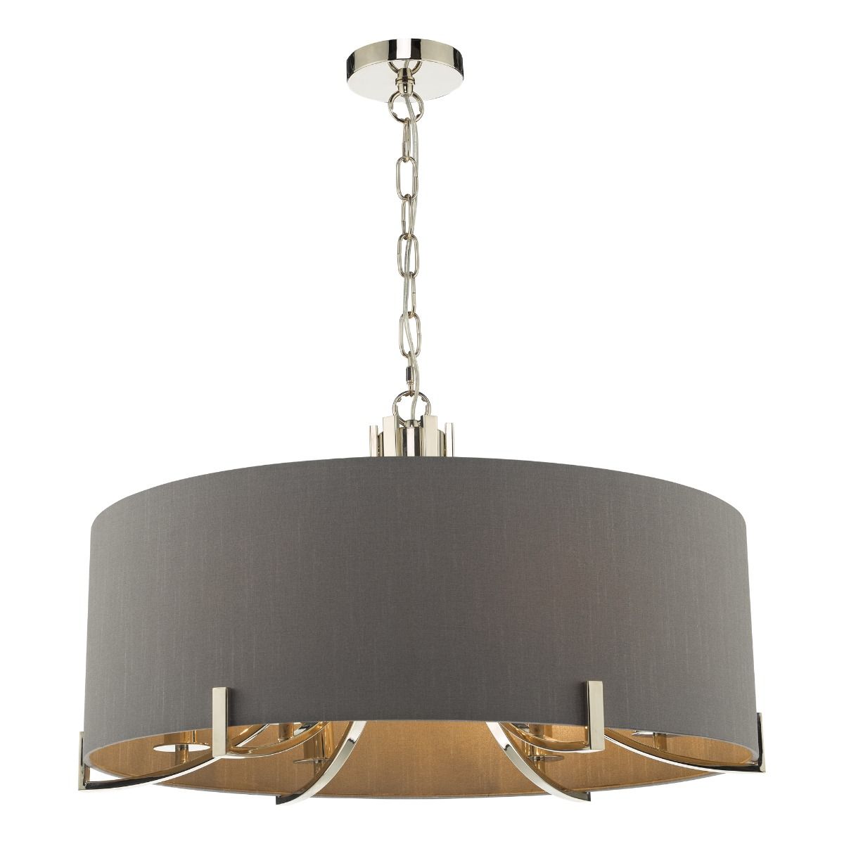 Veyron 6 Light Grey/Nickel Pendant Ceiling Light