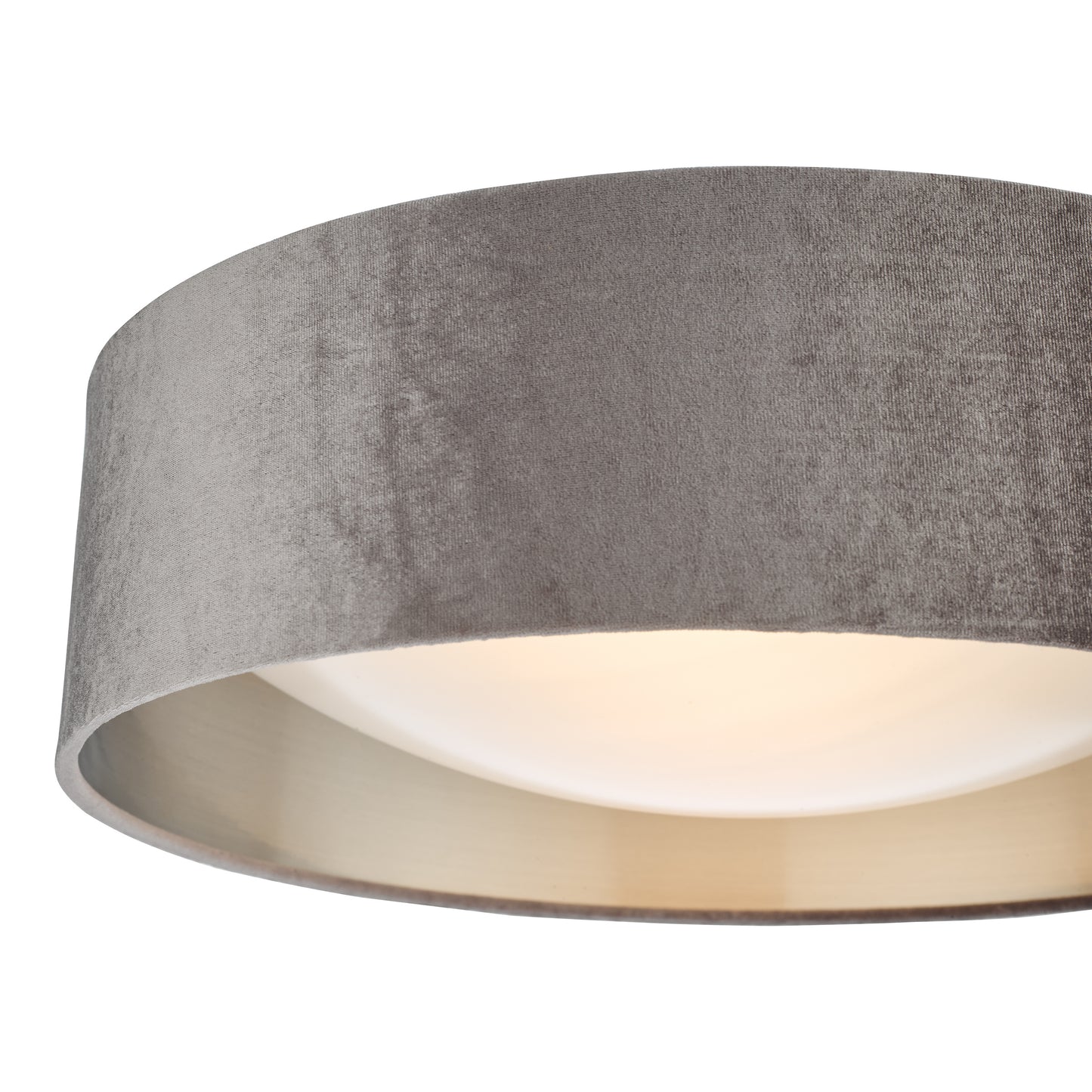 Viera Mink & Silver Flush Ceiling Light