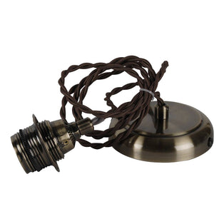 Vintage Pendant Lamp Holder Antique Brass