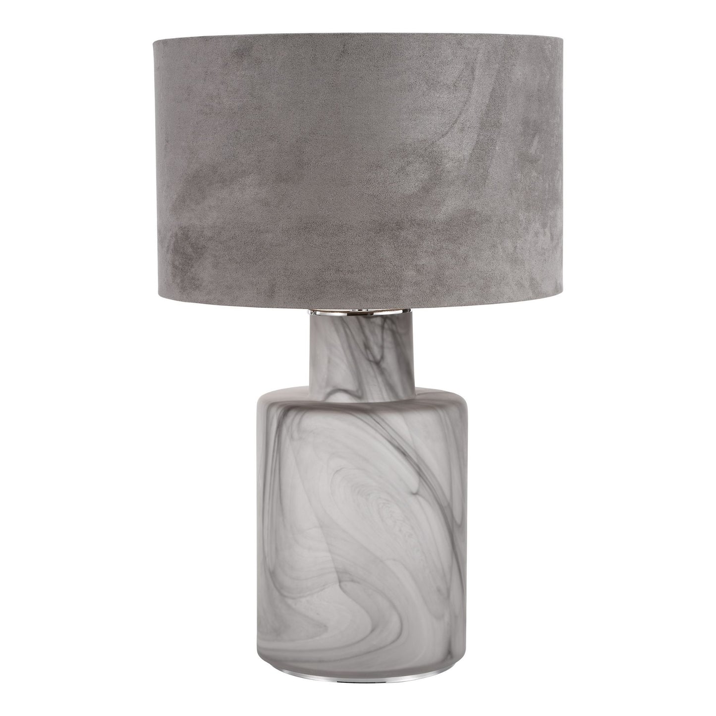 Wanda Grey & Smoked Glass Table Lamp